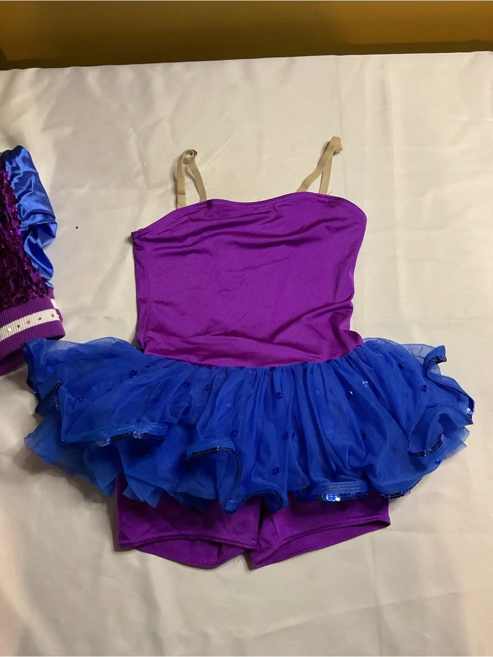 Weissman Purple and Blue Sequin Tutu Jacket Set